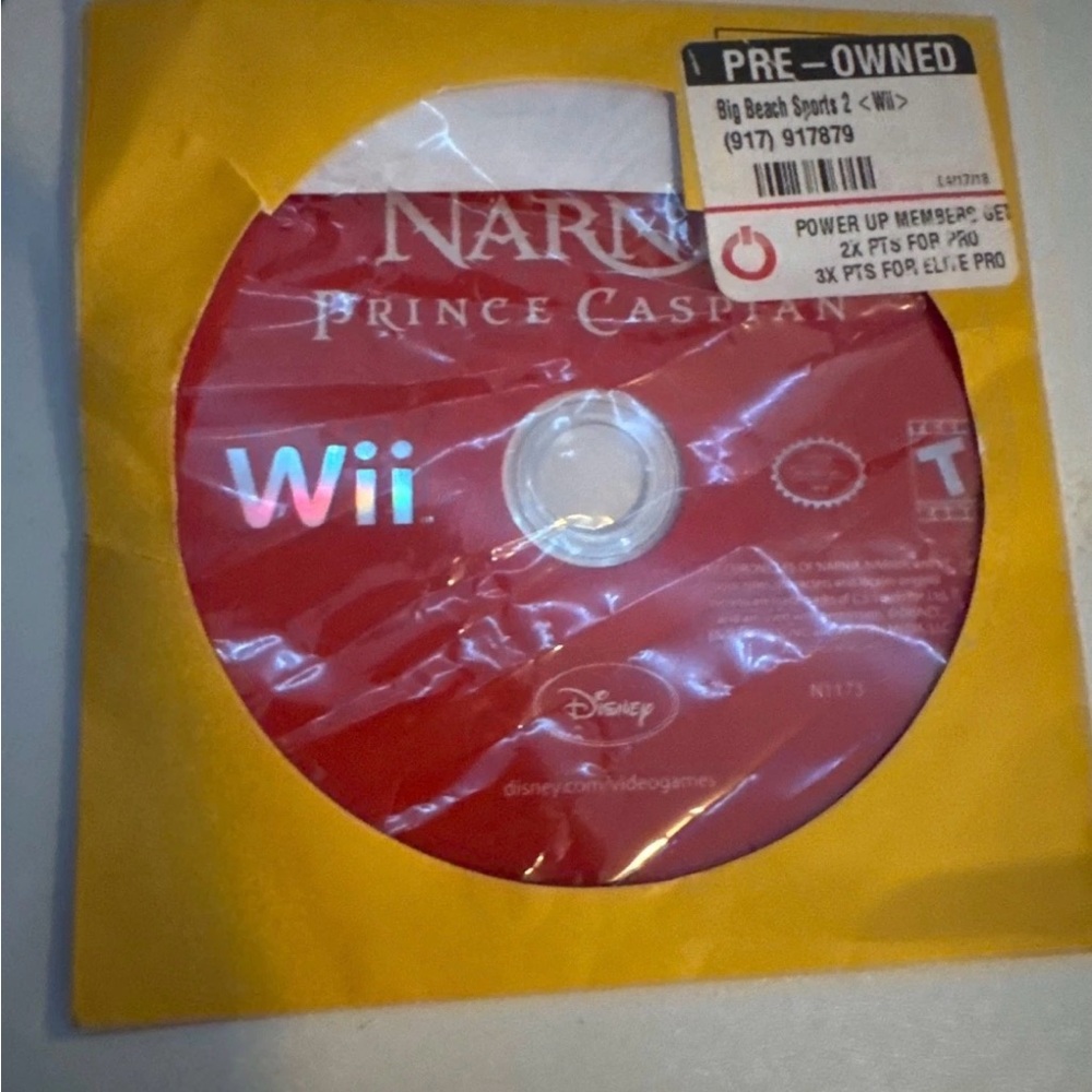 Disney Red Wii Game Disc